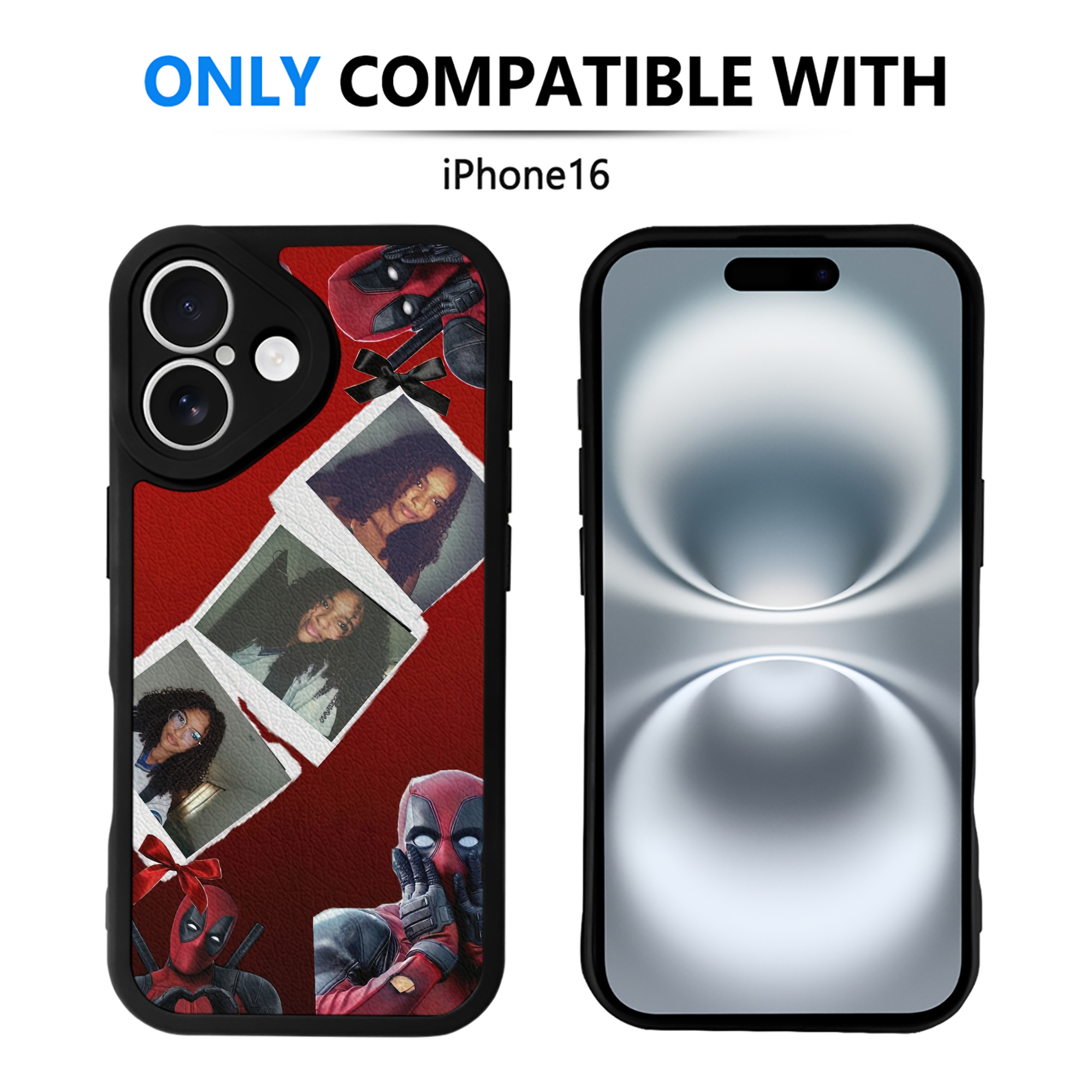 （画像用） Deadpool デッドプール 【iPhone 16シリーズ対応】シリコンスマホケース（レザー調） 材質：シリコン